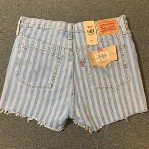 Levi's Shorts - Levis 501 High Rise wide stripe shorts Levi's Shorts - Levis 501 High Rise wide stripe shorts